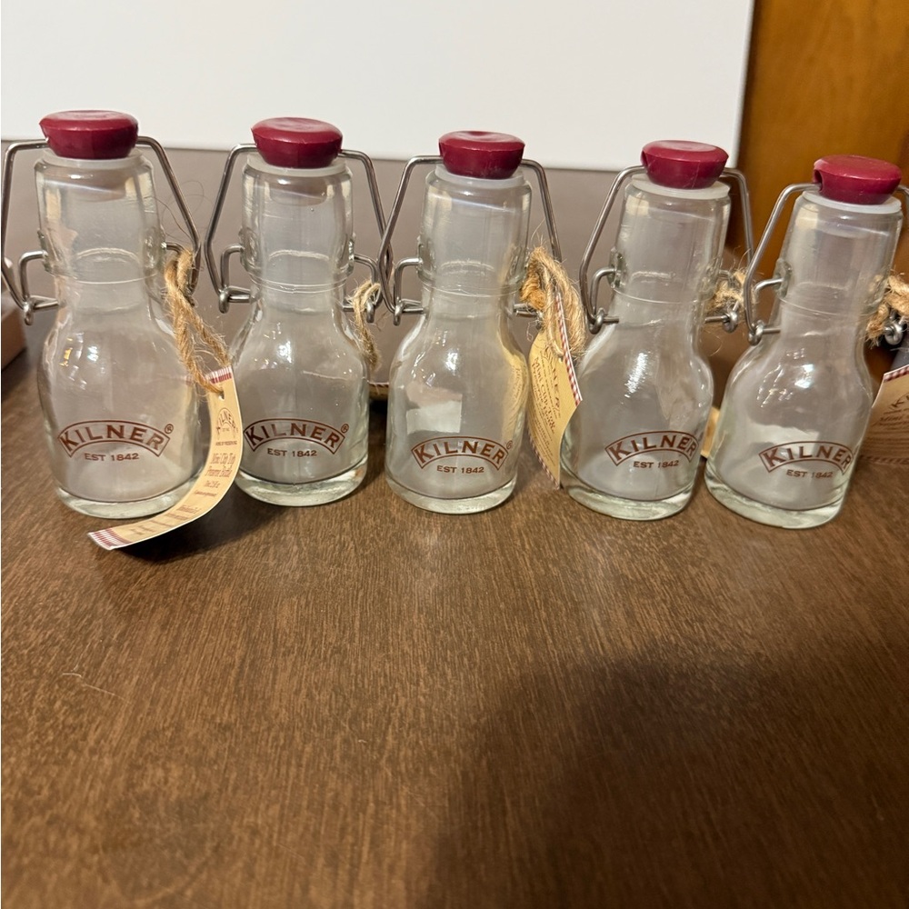 Kilner Mini Clip Top Preserve Bottle 70ml 2.5fl oz Set Of 5 With Tags